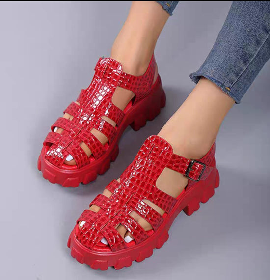 SANDALES COMPENSEE CHUNKY-FEMME ELEGANTE-CONFORT Magykstyle