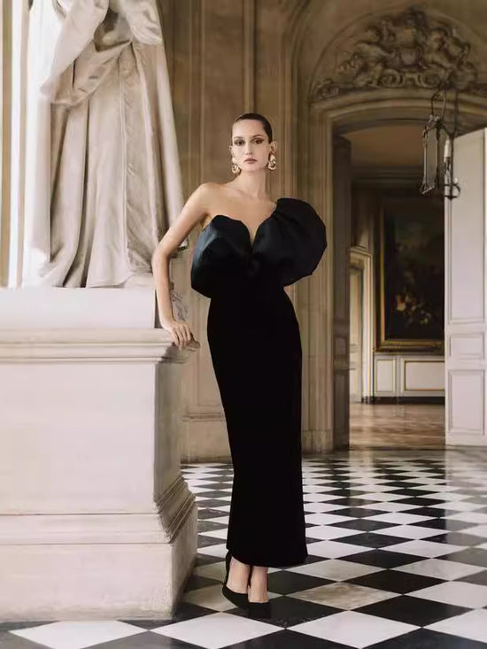 Robe noire élégante femme